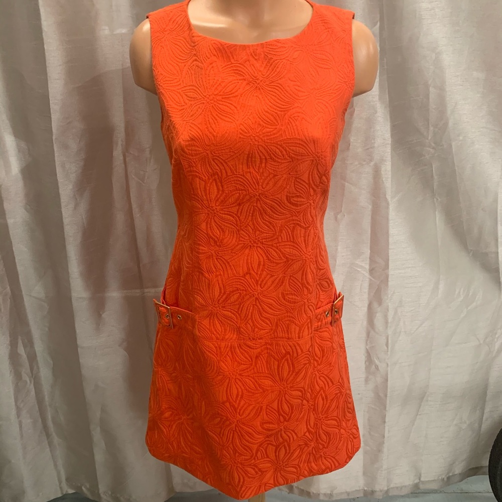 Laundry by Shelli Segal Orange Retro Shift Dress